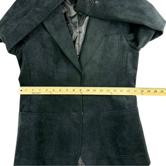 Vintage Black Ultrasuede Blazer Jacket USA Power Dressing Tailored Size Small - Picture 3 of 8